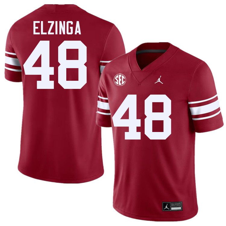 Oklahoma Sooners #48 Luke Elzinga College Football Jerseys,Uniforms-Throwback